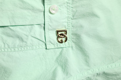 Dolce &amp; Gabbana Grünes Kurzarm-Freizeithemd aus Baumwolle für Herren