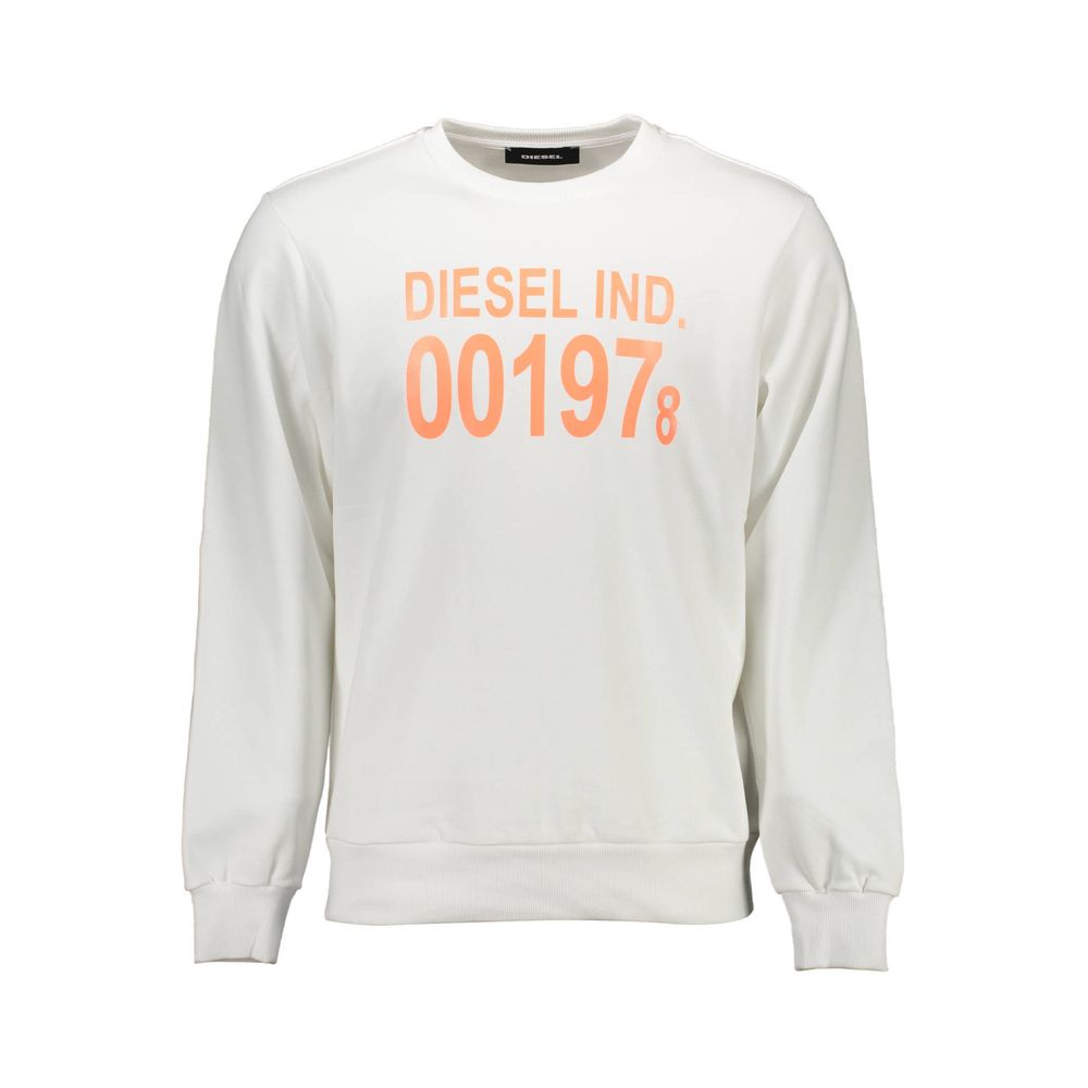 Diesel Weißer Baumwollpullover für Herren