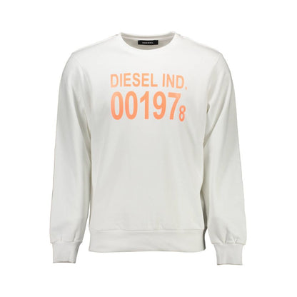 Diesel Weißer Baumwollpullover für Herren