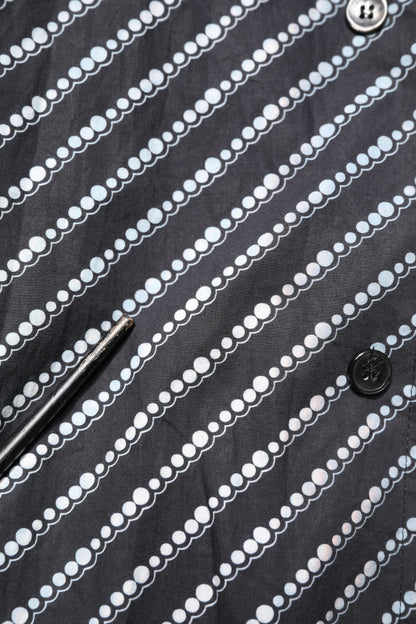 Dolce &amp; Gabbana – Freizeithemd mit Knopfleiste und schwarzen und weißen Streifen