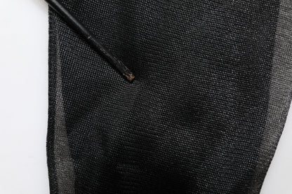 Dolce &amp; Gabbana – Schwarzer Strickpullover mit Rundhalsausschnitt und Logo