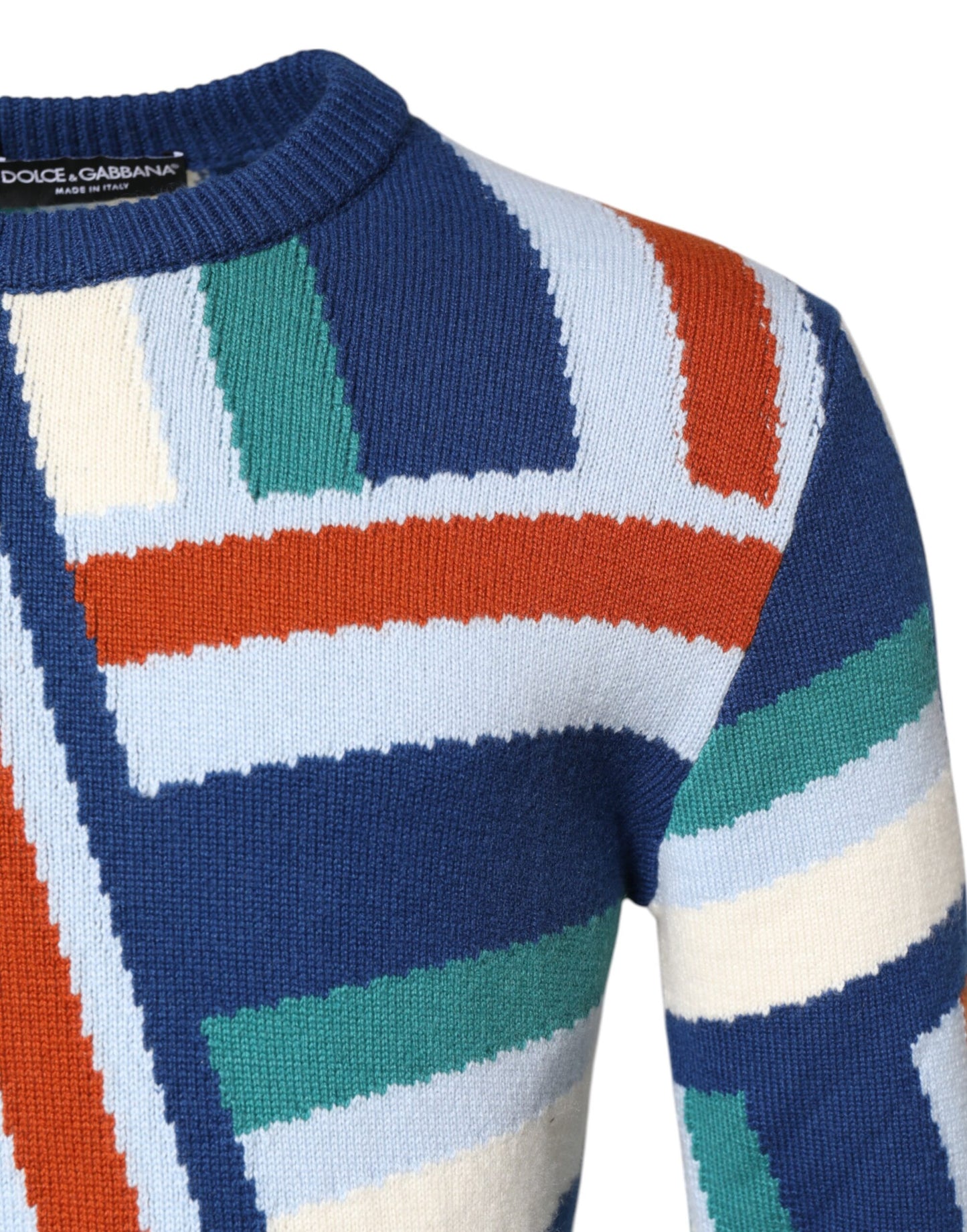 Dolce &amp; Gabbana Mehrfarbiger Strickpullover aus Kaschmir