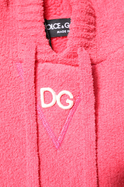 Dolce &amp; Gabbana Roter Baumwollstrickpullover mit Kapuze für Herren