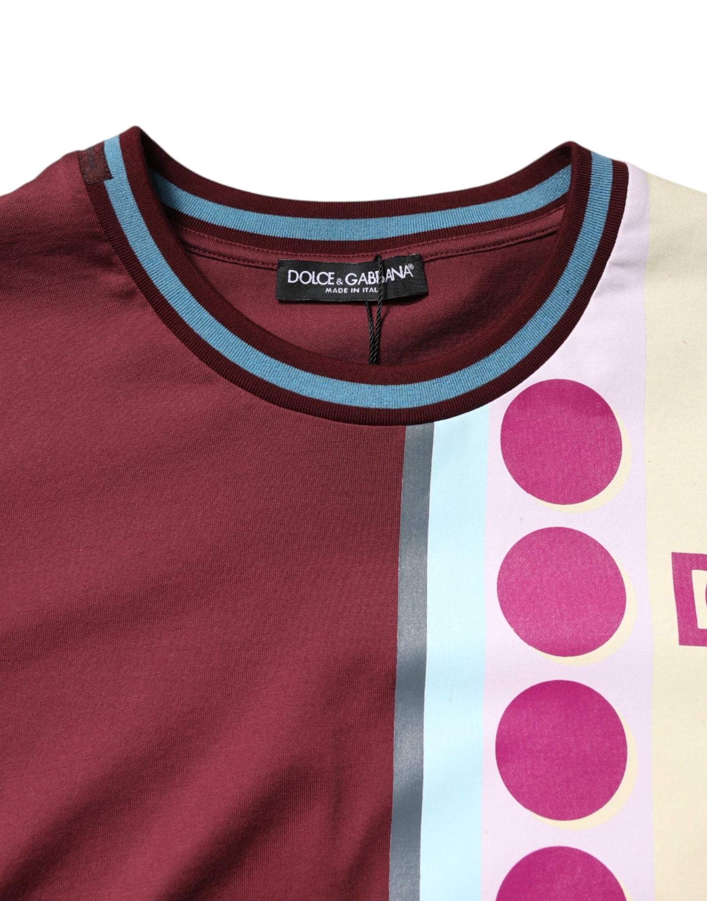 Dolce &amp; Gabbana – Kurzärmliges T-Shirt mit mehrfarbigem Logodruck