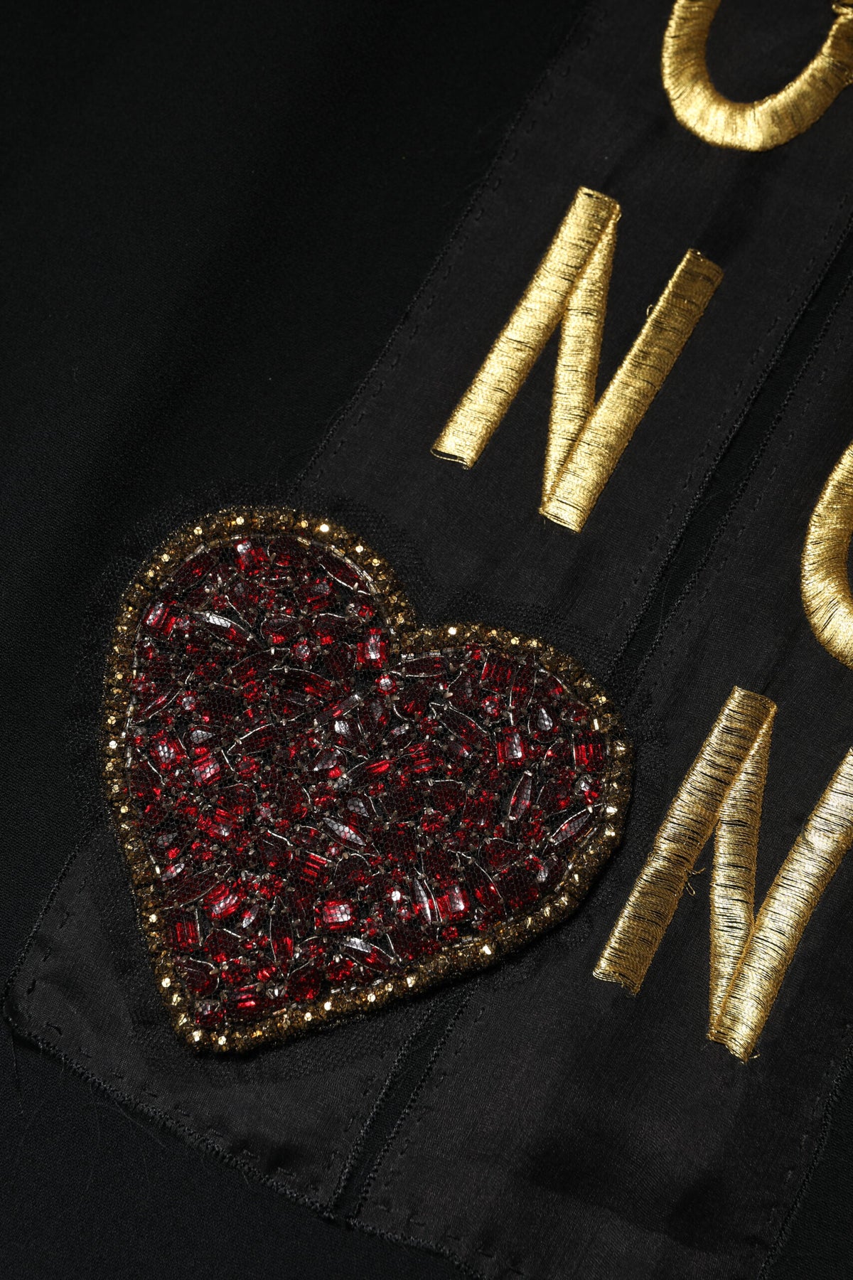 Dolce &amp; Gabbana – Schwarzes, verziertes Minikleid „Fashion Devotion“