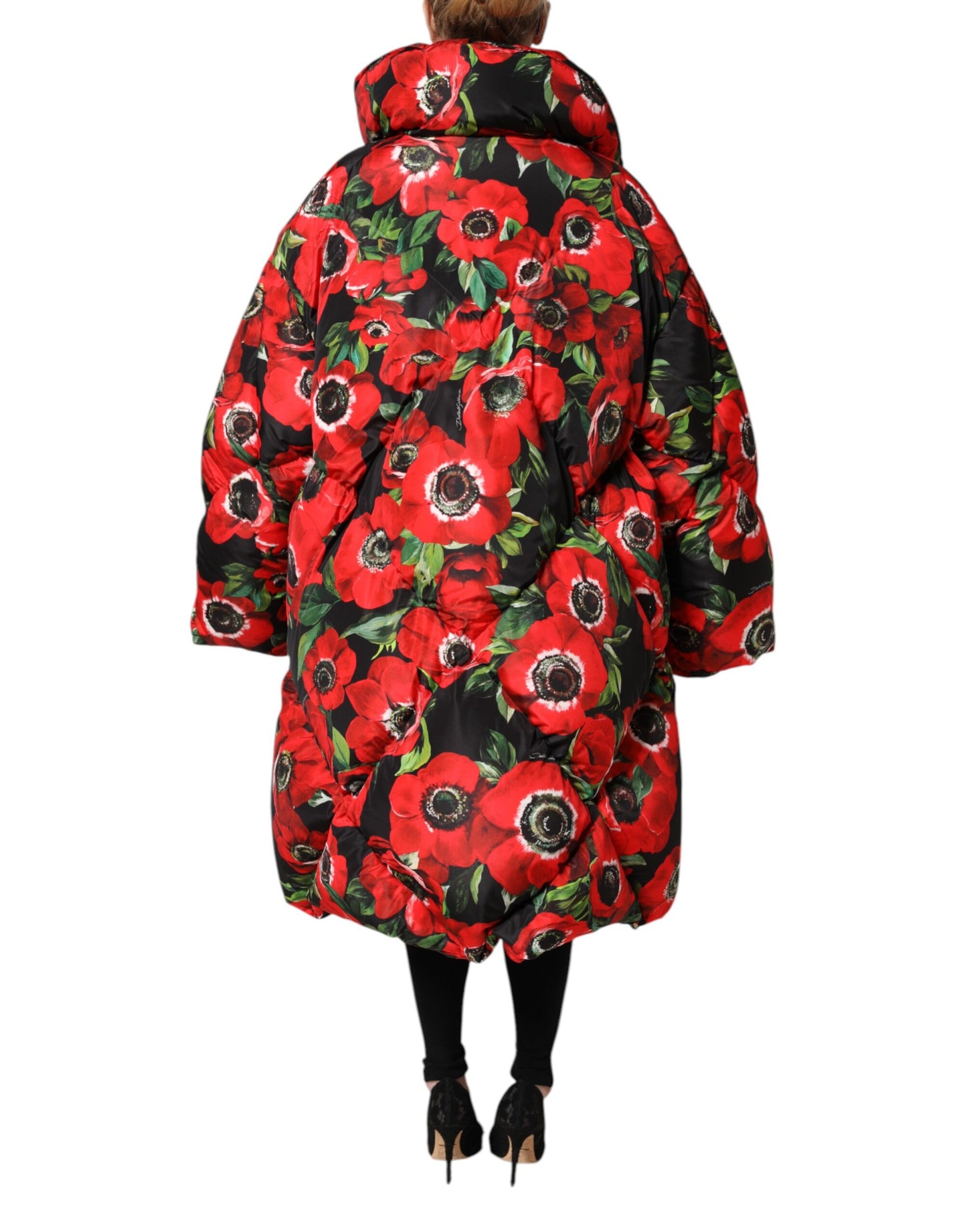 Dolce &amp; Gabbana – Wattierte Jacke mit durchgehendem Reißverschluss und mehrfarbigem Blumenmuster