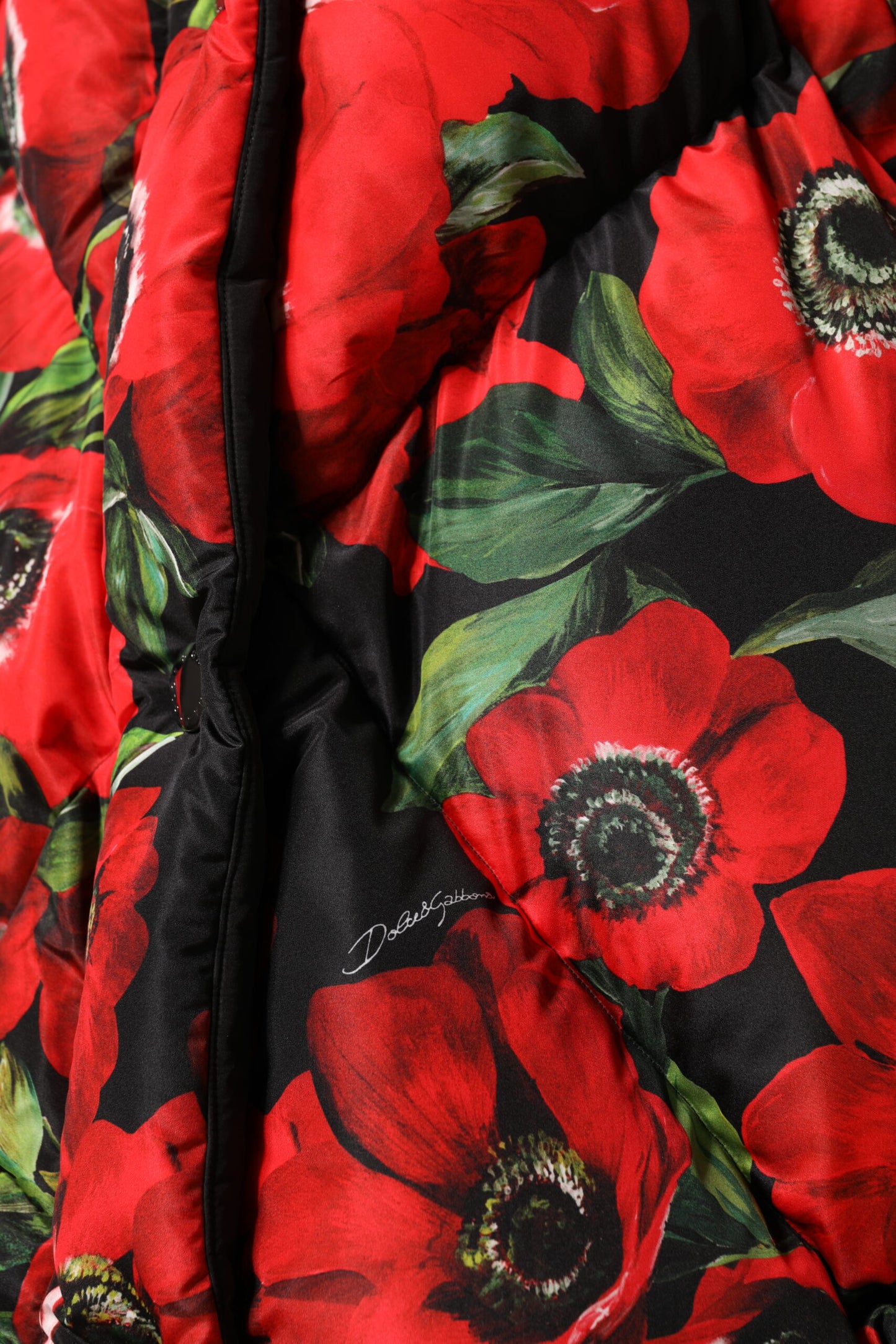 Dolce &amp; Gabbana – Wattierte Jacke mit durchgehendem Reißverschluss und mehrfarbigem Blumenmuster