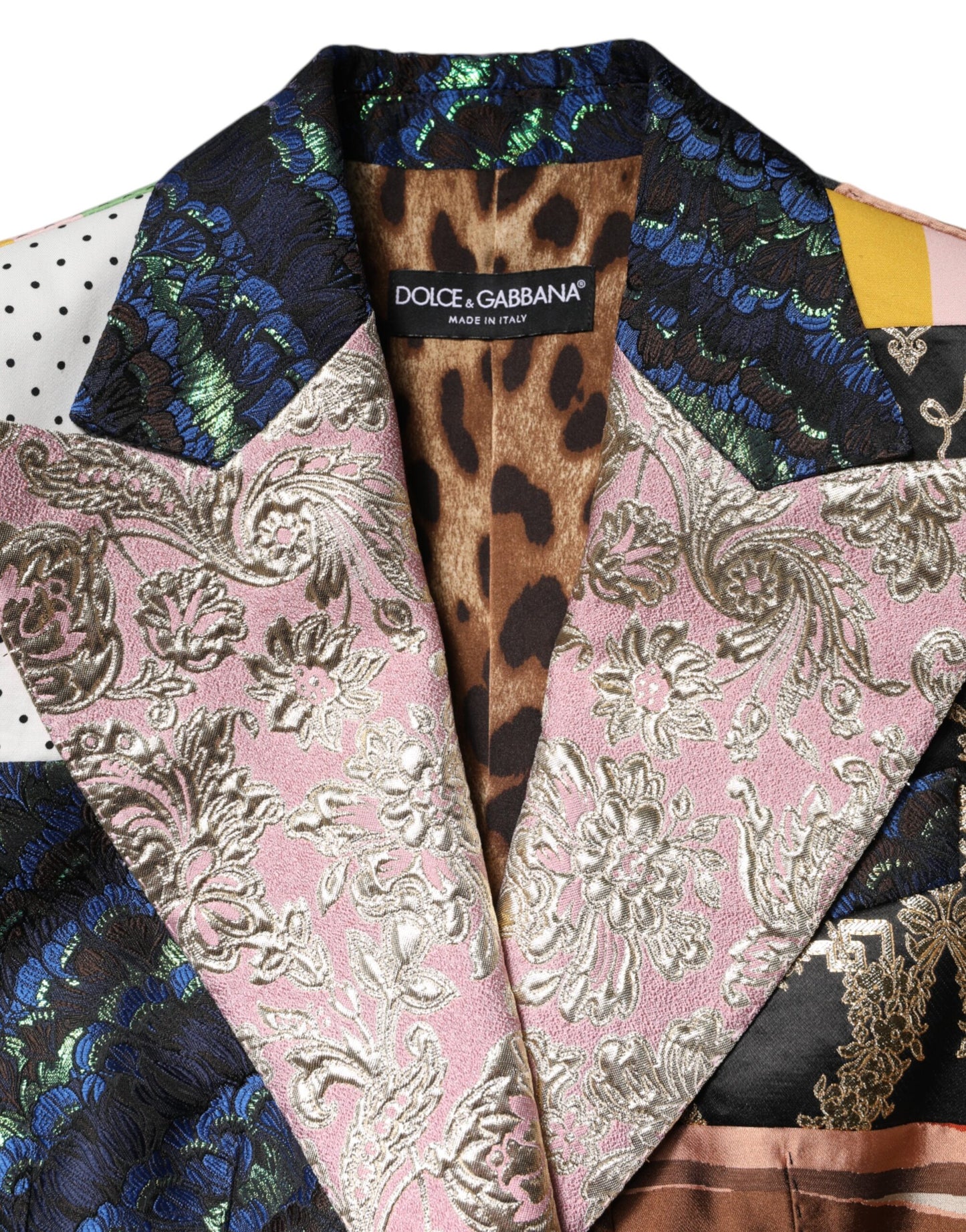 Dolce &amp; Gabbana – Mehrfarbige Jacquardjacke mit floralem Patchwork