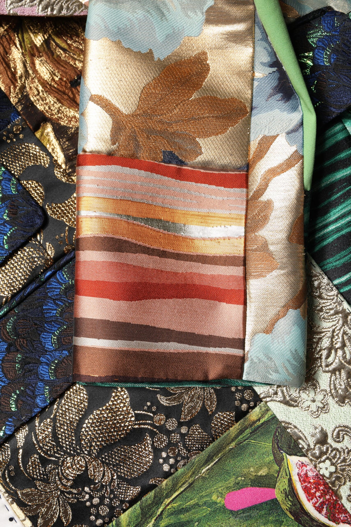 Dolce &amp; Gabbana – Mehrfarbige Jacquardjacke mit floralem Patchwork
