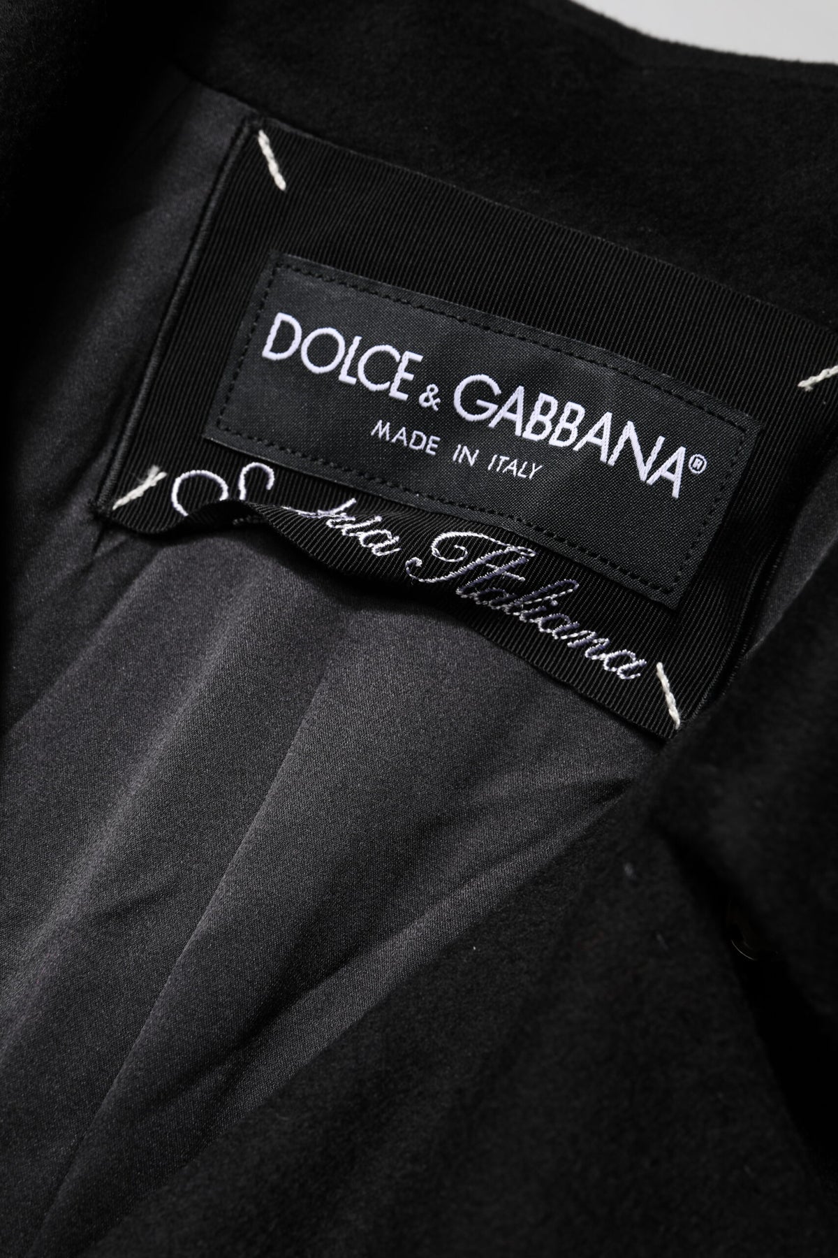 Dolce &amp; Gabbana Sartoria Italiano Blazerjacke aus schwarzer Wolle