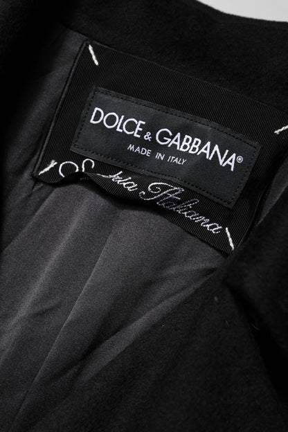 Dolce &amp; Gabbana Sartoria Italiano Blazerjacke aus schwarzer Wolle