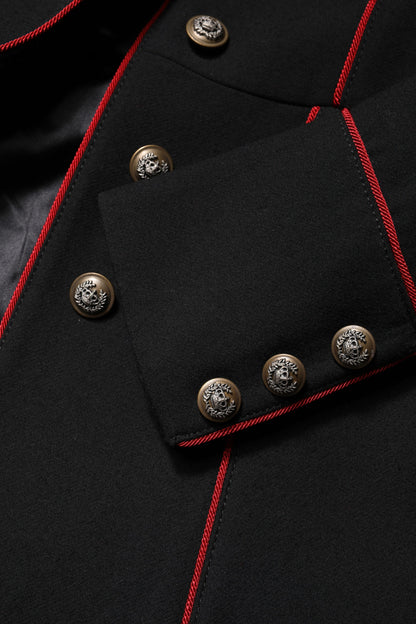 Dolce &amp; Gabbana – Einreihige Trenchcoat-Jacke aus schwarzer Wolle