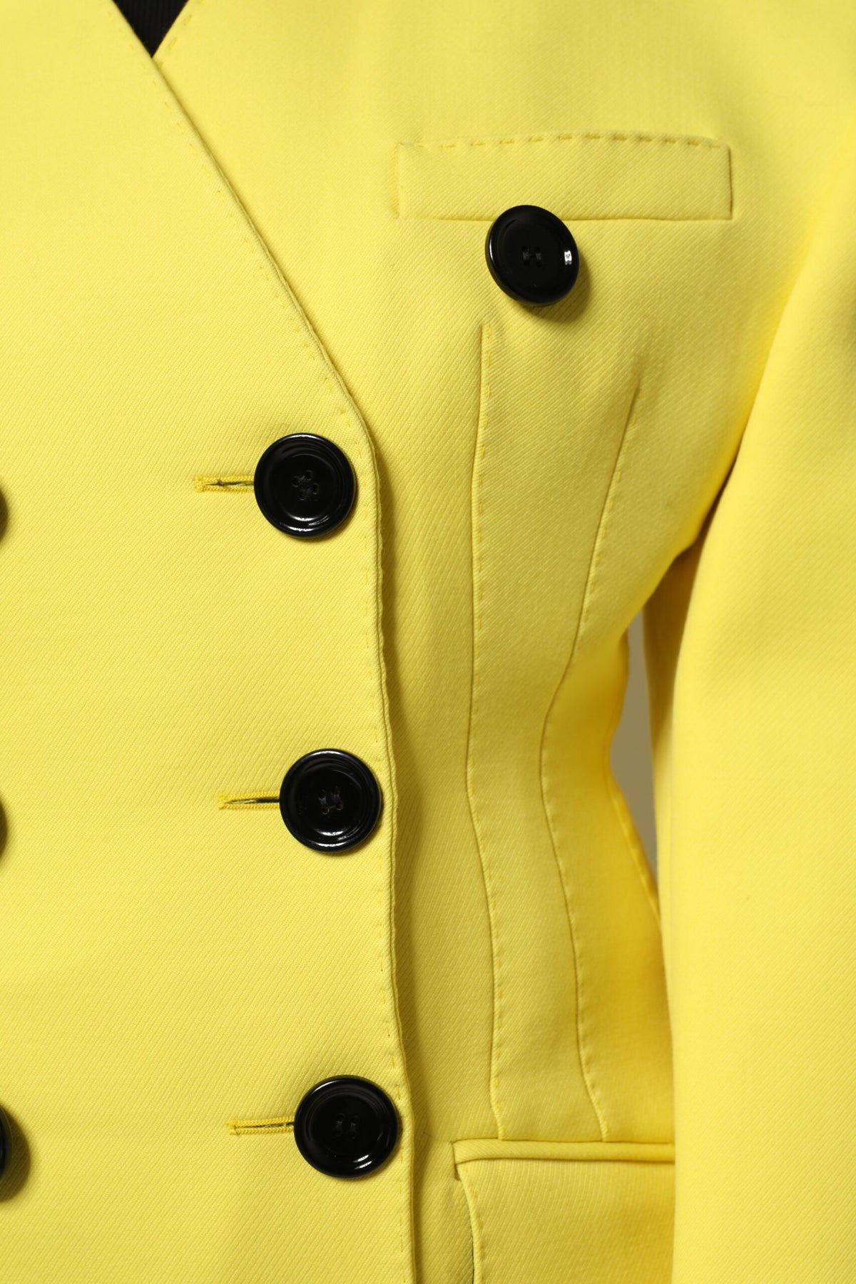 Dolce &amp; Gabbana – Gelbe, zweireihige Trenchcoat-Jacke