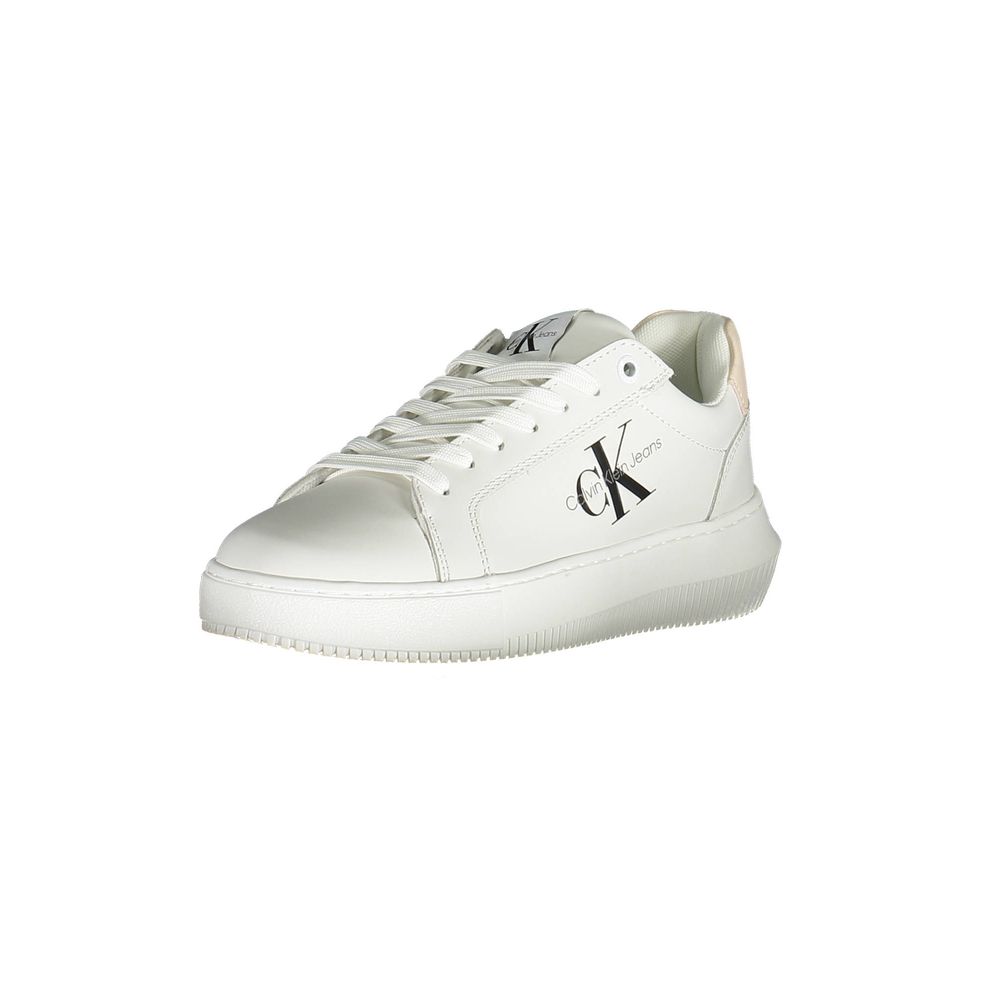 Calvin Klein Damen Sneaker aus weißem Polyester