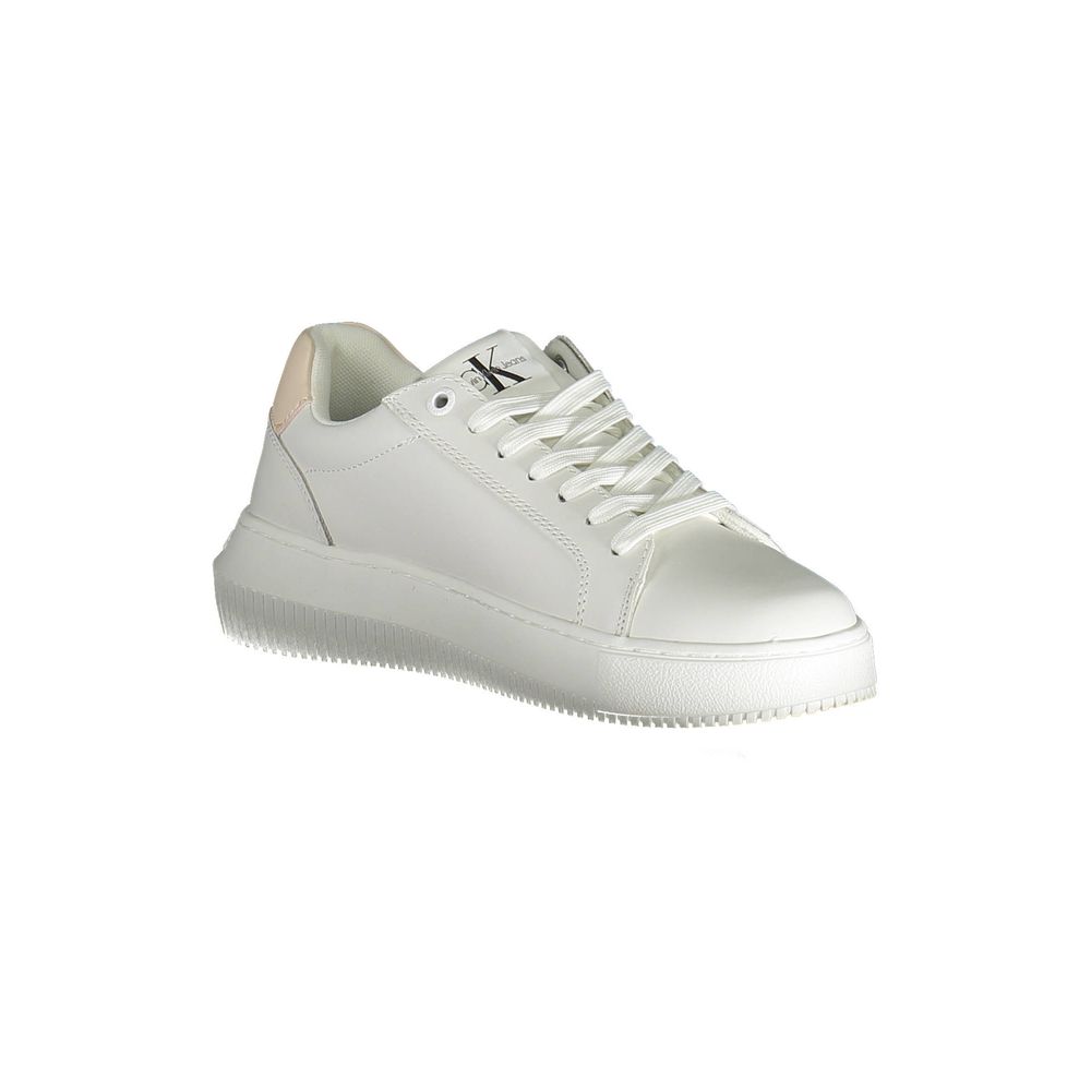 Calvin Klein Damen Sneaker aus weißem Polyester