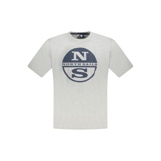 North Sails Herren T-Shirt aus grauer Baumwolle