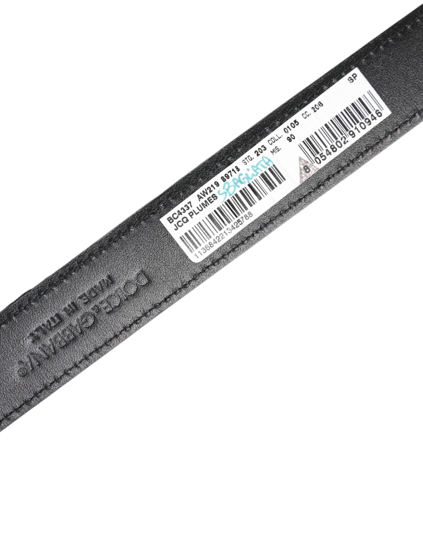 Dolce &amp; Gabbana – Mehrfarbiger Gürtel aus Jacquard-Leder mit Metallschnalle