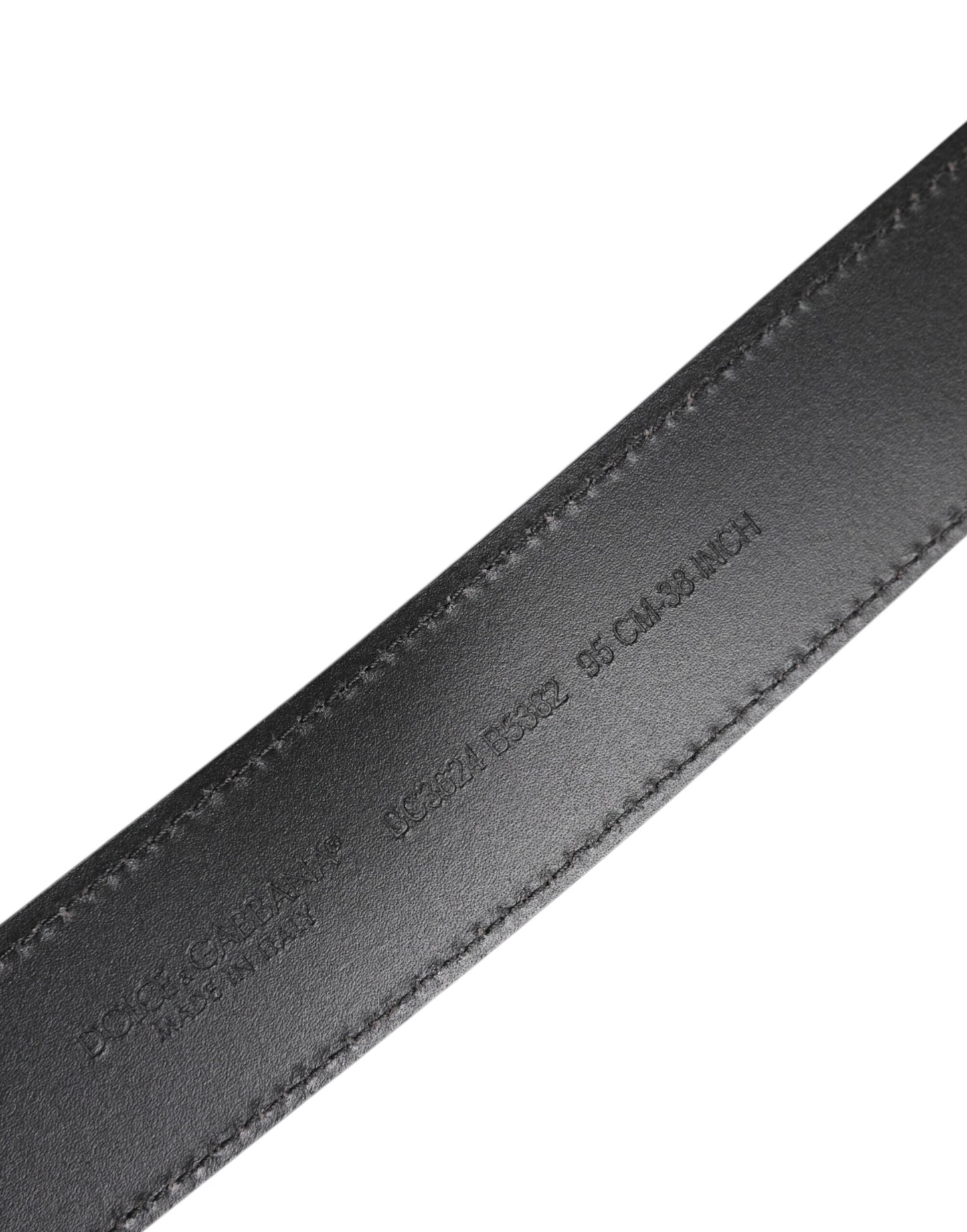 Dolce &amp; Gabbana – Klassischer schwarzer Gürtel mit silberner Metall-Logoschnalle