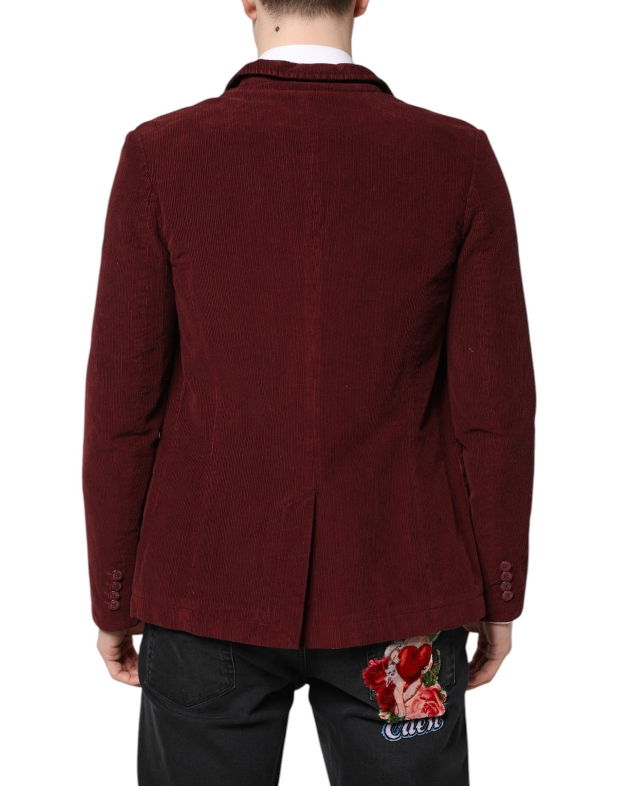 GF Ferre Kastanienbrauner Cord Regular Fit Herren Mantel Blazer Jacke