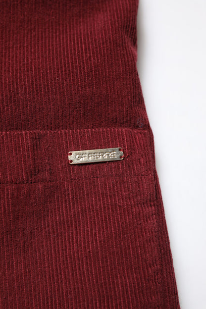 GF Ferre Kastanienbrauner Cord Regular Fit Herren Mantel Blazer Jacke