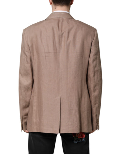 Dolce &amp; Gabbana Beige TAORMINA Einreihiger Mantelblazer