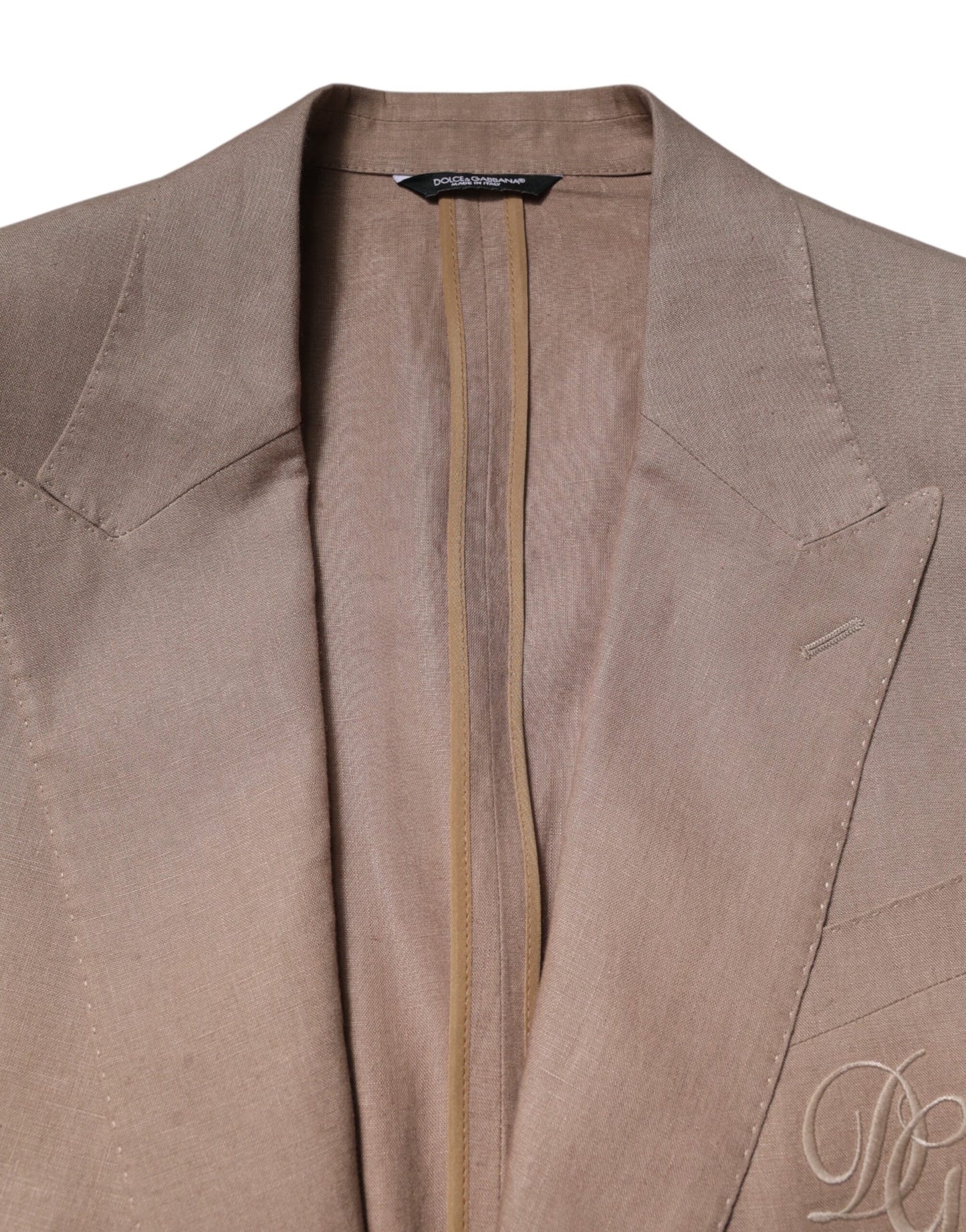 Dolce &amp; Gabbana Beige TAORMINA Einreihiger Mantelblazer