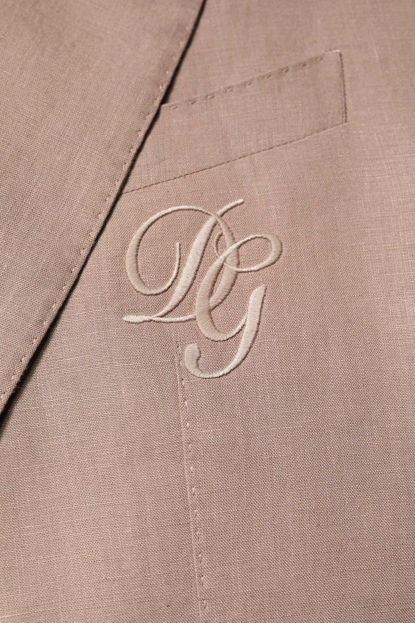 Dolce &amp; Gabbana Beige TAORMINA Einreihiger Mantelblazer