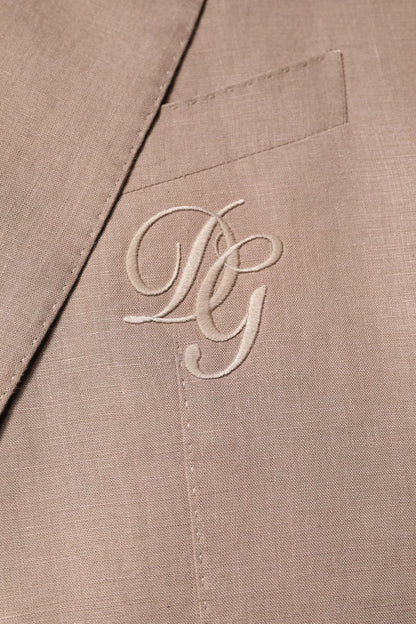 Dolce &amp; Gabbana Beige TAORMINA Einreihiger Mantelblazer