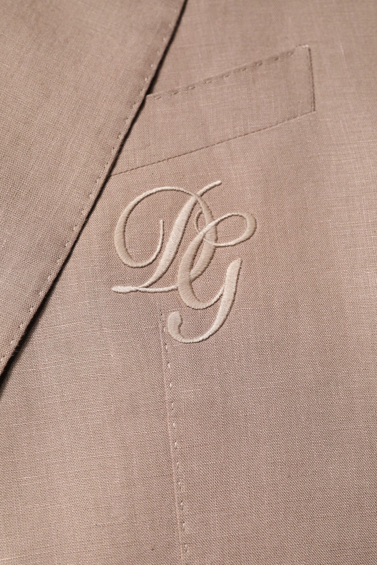 Dolce &amp; Gabbana Beige TAORMINA Einreihiger Mantelblazer
