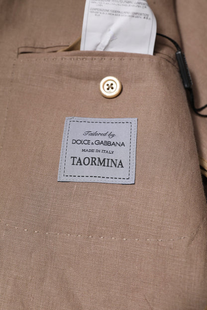 Dolce &amp; Gabbana Beige TAORMINA Einreihiger Mantelblazer
