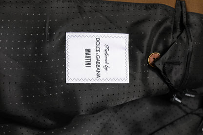 Dolce &amp; Gabbana Brauner MARTINI Einreihiger Mantelblazer