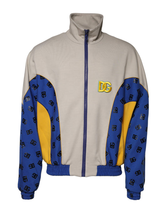 Dolce & Gabbana – Mehrfarbige Bomberjacke aus Polyester mit durchgehendem Reißverschluss