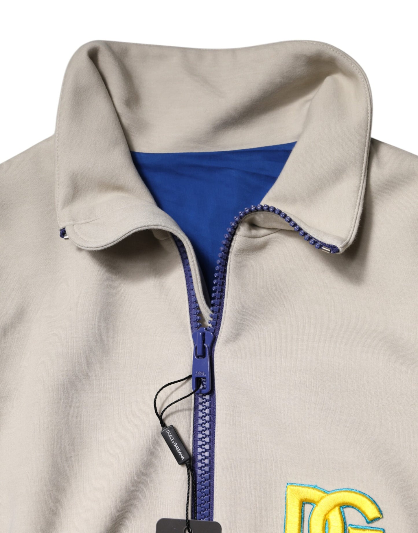 Dolce &amp; Gabbana – Mehrfarbige Bomberjacke aus Polyester mit durchgehendem Reißverschluss