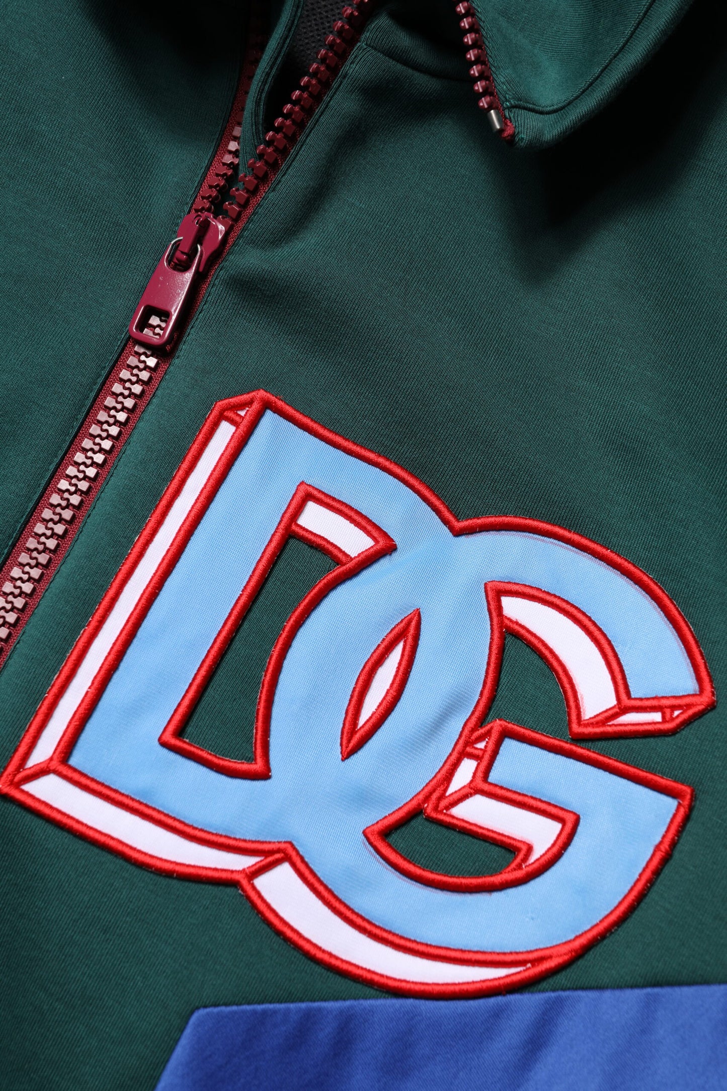 Dolce &amp; Gabbana – Mehrfarbige Jacke mit durchgehendem Reißverschluss und Logo aus Baumwolle