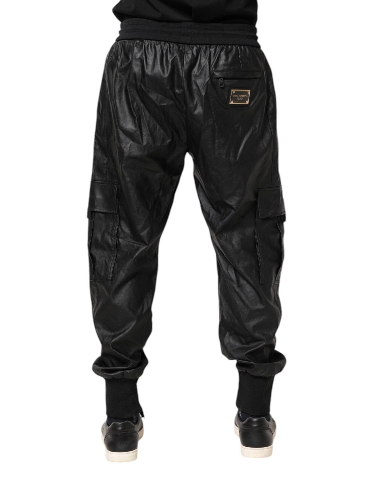 Dolce &amp; Gabbana – Schwarze Cargo-Jogginghose aus Baumwolle