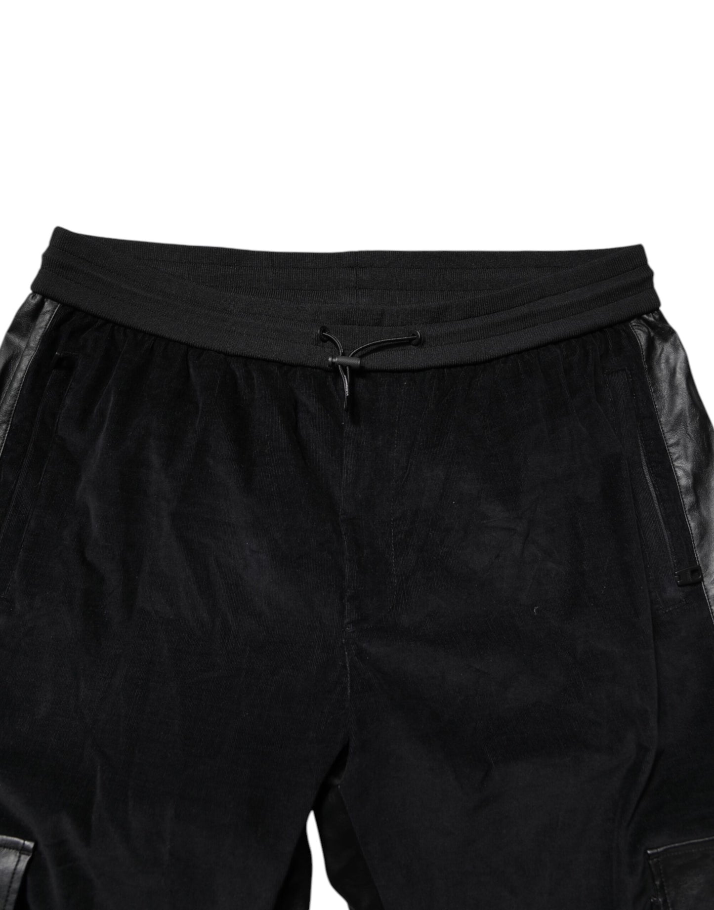 Dolce &amp; Gabbana – Schwarze Cargo-Jogginghose aus Baumwolle