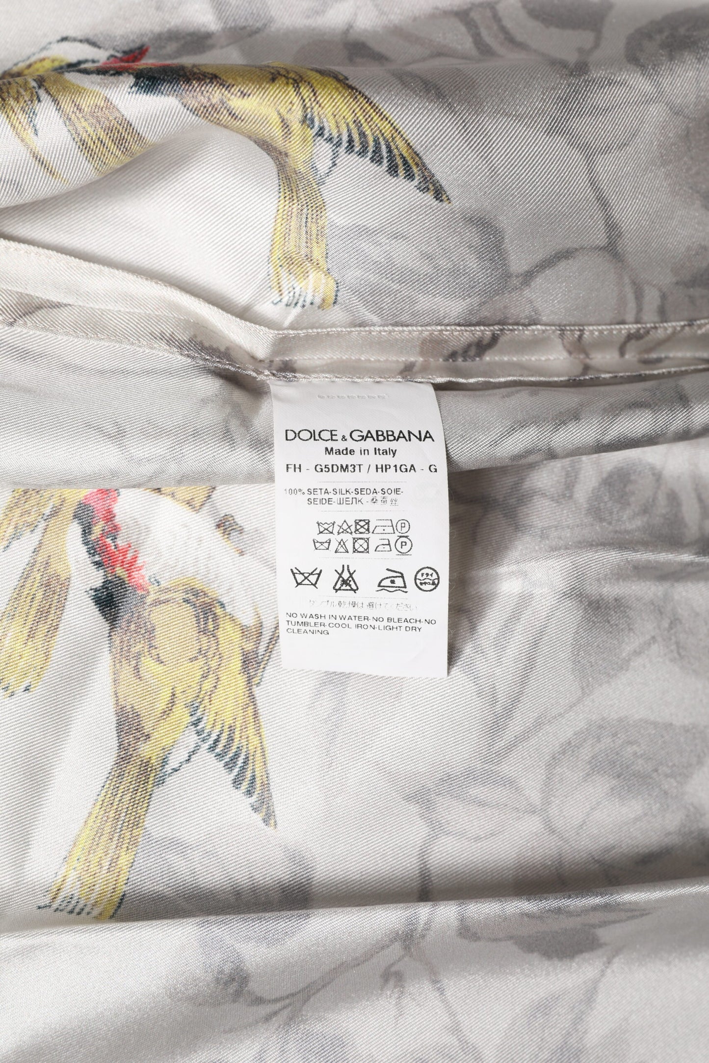 Dolce &amp; Gabbana – Mehrfarbiges Button-Down-Hemd aus Seide mit Print