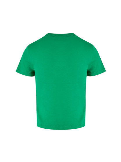 Grünes Baumwoll-Logo-T-Shirt von Gucci