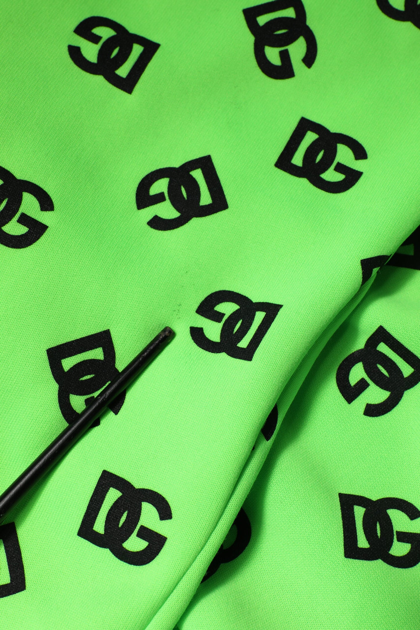 Dolce &amp; Gabbana – Grüner Kapuzenpullover aus Polyester mit DG-Logo-Print