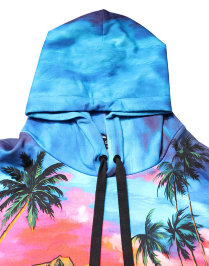 سويت شيرت بغطاء رأس وطبعة متعددة الألوان من دولتشي آند غابانا