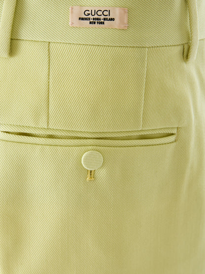 Gucci Limettengelbe Polyesterhose