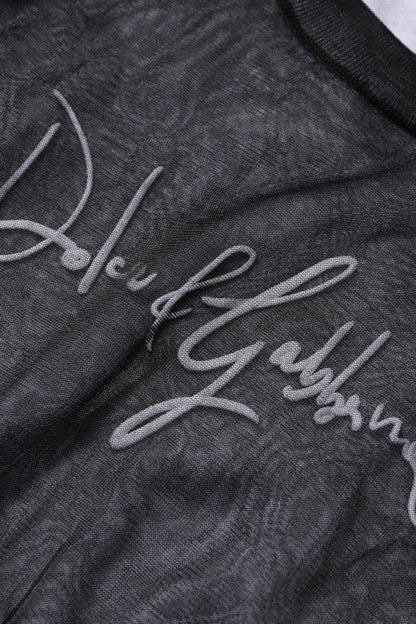 Dolce &amp; Gabbana Schwarz-Weiß-Strickpullover mit Logo