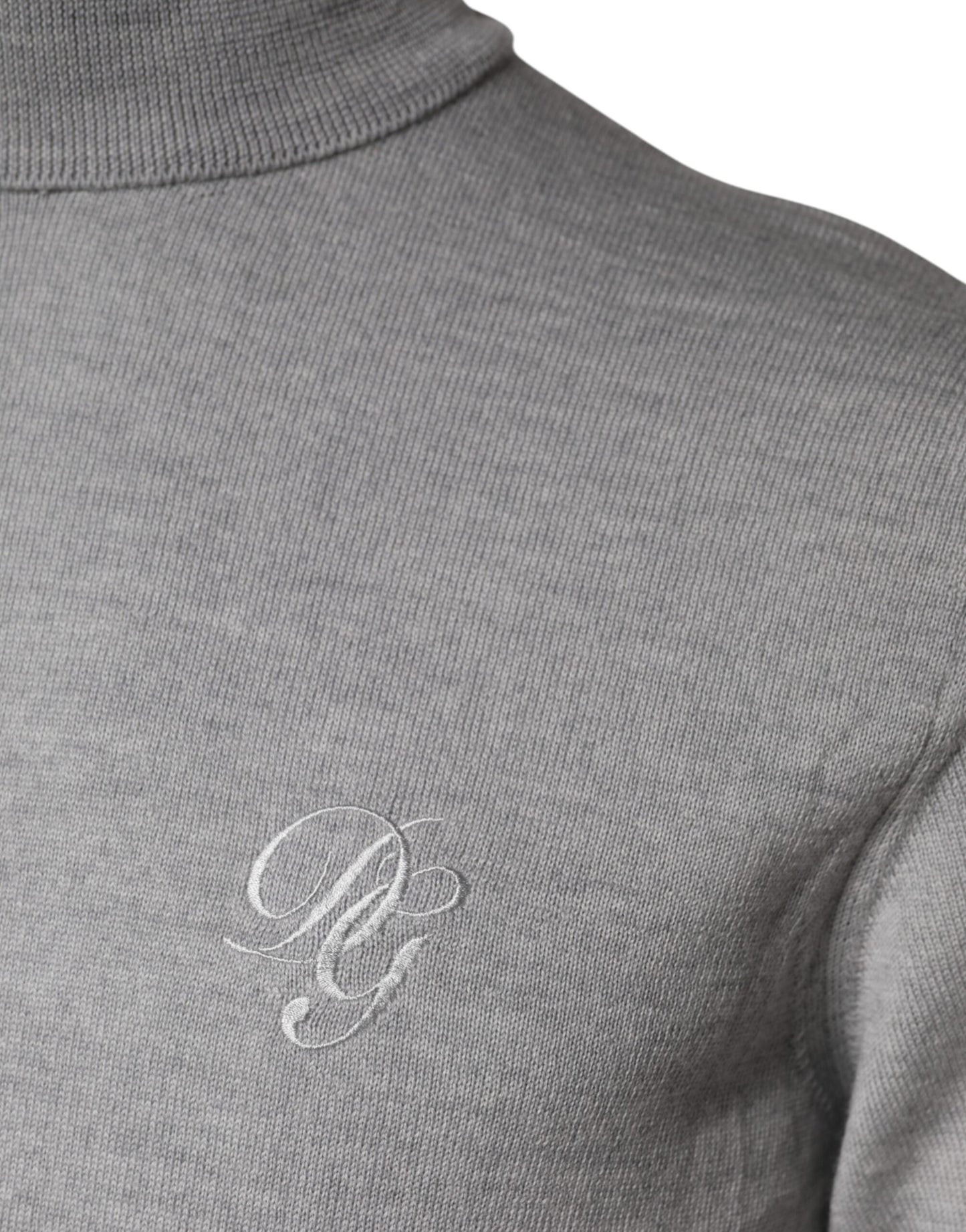Dolce &amp; Gabbana Grauer Wollstrickpullover für Herren