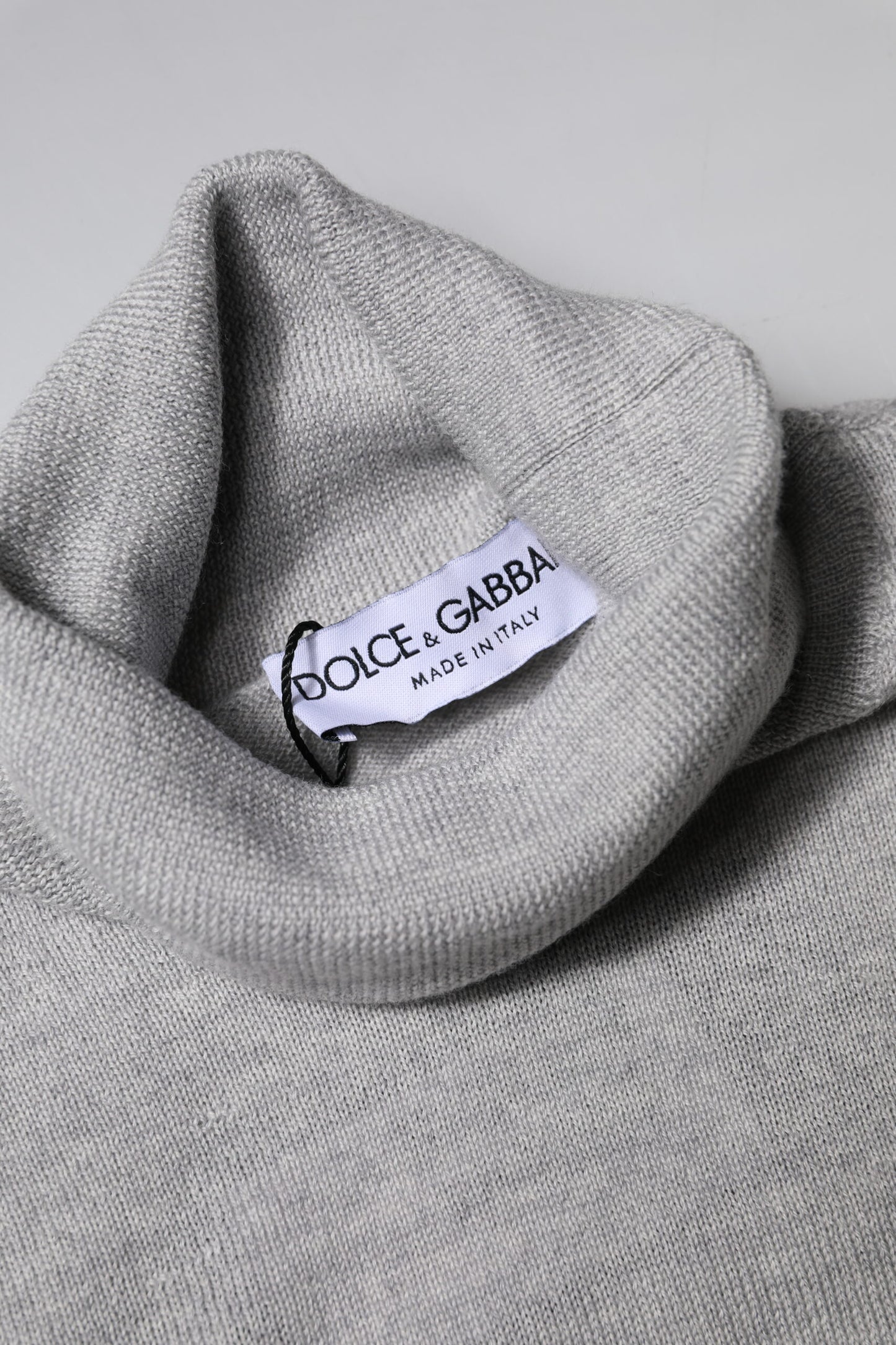 Dolce &amp; Gabbana Grauer Wollstrickpullover für Herren