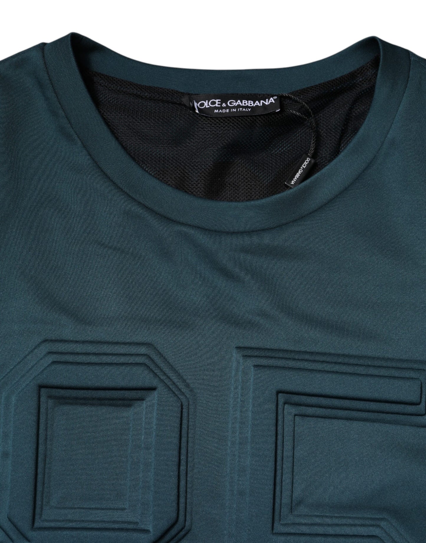 Dolce &amp; Gabbana – Dunkelgrüner Pullover mit geprägtem Logo