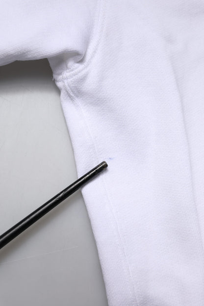 Dolce &amp; Gabbana – Weißer Pullover mit Rundhalsausschnitt und Logo aus Baumwolle