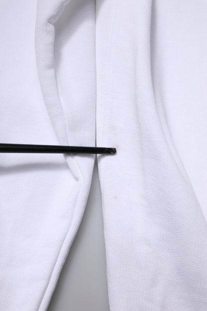 Dolce &amp; Gabbana – Weißer Pullover mit Rundhalsausschnitt und Logo aus Baumwolle