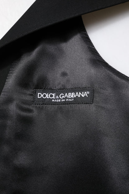 Dolce &amp; Gabbana Schwarze Wollweste, formelle Weste