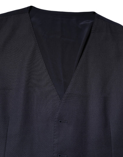 Dolce &amp; Gabbana Schwarze Wollweste, formelle Weste