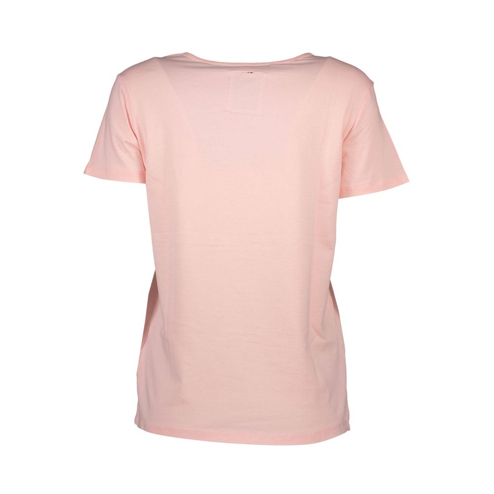 Silvian Heach Damen T-Shirt aus rosa Baumwolle